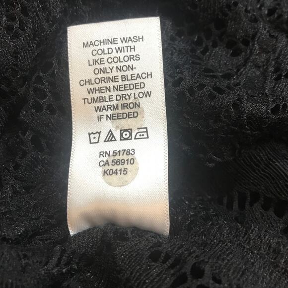 Maurices Vintage Black Scoop Neck Sleeveless Lace Top M - Picture 5 of 5